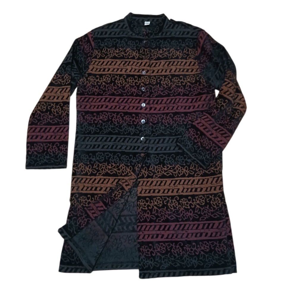 Chico's Women's Size 2 Black and Brown Textured Jacket
